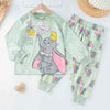 Disney Primark Girls Sets Little Star Girl Full Sleeves Pajama Sets- Green