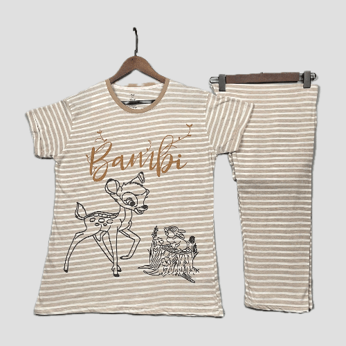 Disney Women Pajama Set Bambi Women Pajama Set - Light Brown