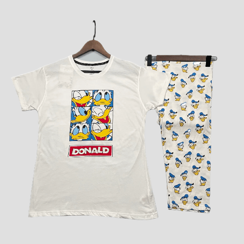 Disney Women Pajama Set Donald Women Pajama Set - Red