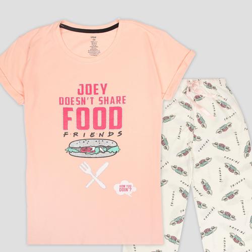 Disney Women Pajama Set FRIENDS Women Pajama Set - Peach