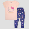Disney Women Pajama Set Hello Kitty Women Pajama Set - Peach-Blue