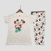 Disney Women Pajama Set Mickey Minnie Women Pajama Set - Grey