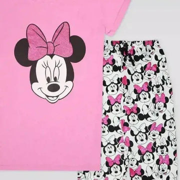 Disney Women Pajama Set Minnie Women Pajama Set -Pink