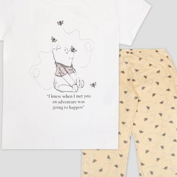 Disney Women Pajama Set Winnie the Pooh Women Pajama Set - White