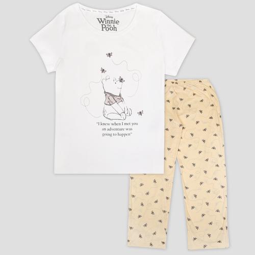 Disney Women Pajama Set Winnie the Pooh Women Pajama Set - White