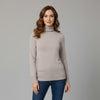Turtle Neck Women Sweater-Grey