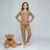 Teddy Bear Girls Pajama Set-Brown