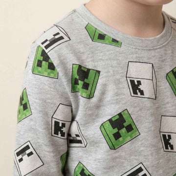 Minecraft Gaming Boy Pajama Set - Grey