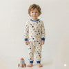 Space Emoji Boy Pajama Set-White