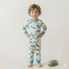 Blue Crocs Boy Pajama Set-White