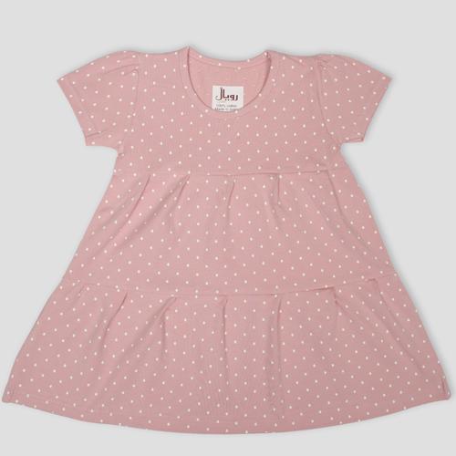Royal baby Girl Frock Dotted Baby Girl Frock - Pink