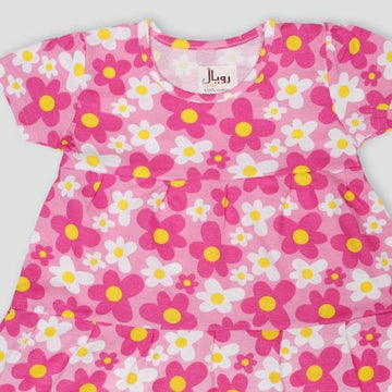 Royal baby Girl Frock Floral Baby Girl Frock - Pink