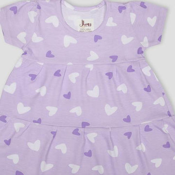 Royal baby Girl Frock Heart Baby Girls Frock - Purple
