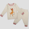Royal Baby Girl Sets 6-9 months Deer Baby Full Sleeves Pajama Set- Beige