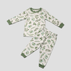 Royal Baby Girl Sets Leaf Baby Girl Pajama Set - White-Green