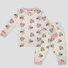 Royal Baby Girl Sets Minnie Baby Girl Full Sleeves Pajama Set - Cream