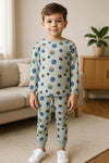Royal Boys Sets Astronomy Boy Full Sleeves Pajama Sets- Aqua Green