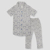 Royal Boys Sets Bear Boys Button Pajama Set - Grey