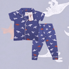 Royal Boys Sets Dino Boys Button Pajama Set - Navy Blue
