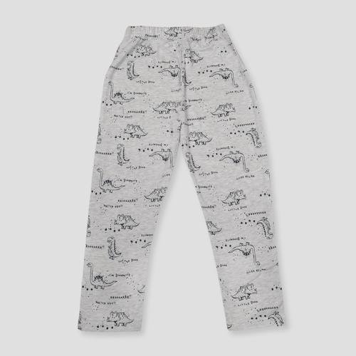 Royal Boys Sets Dinosaur Boys Button Pajama Set - Grey