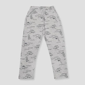 Royal Boys Sets Dinosaur Boys Button Pajama Set - Grey