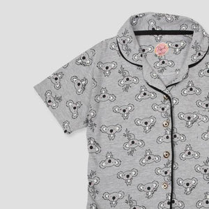 Royal Boys Sets Koala Bear Boys Button Pajama Set - Grey