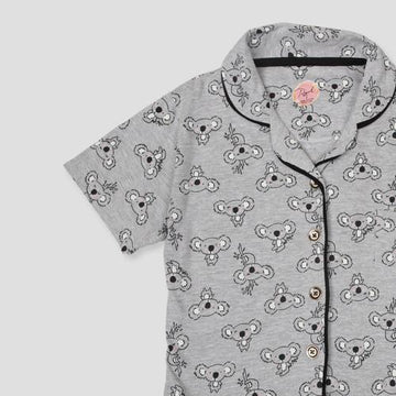 Royal Boys Sets Koala Bear Boys Button Pajama Set - Grey