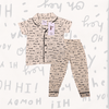 Royal Boys Sets Oh Hey Boys Button Pajama Set - Biege