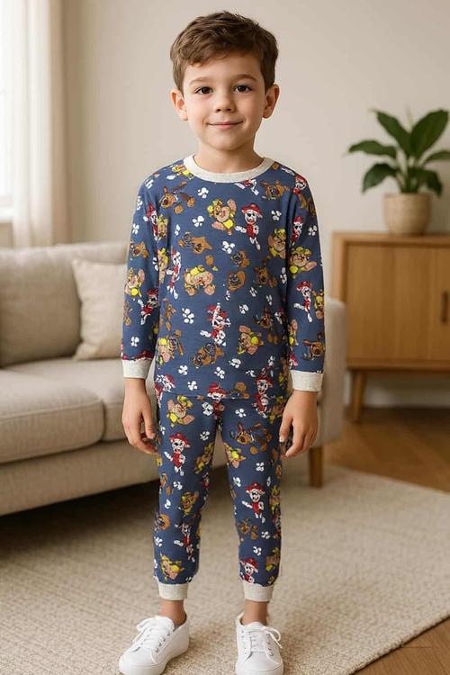 Royal Boys Sets Paw Patrol Boy Full Sleeves Pajama Sets- Dark Blue