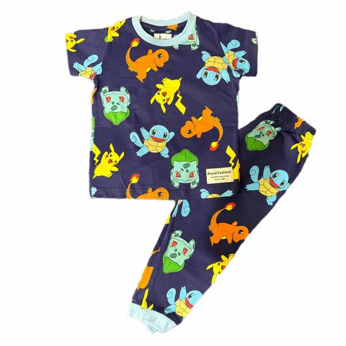 Royal Boys Sets 2 yr Pokémon Boy Half Sleeves Pajama Set- Navy Blue