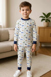 Royal Boys Sets Sea World Boy Full Sleeves Pajama Set- Beige