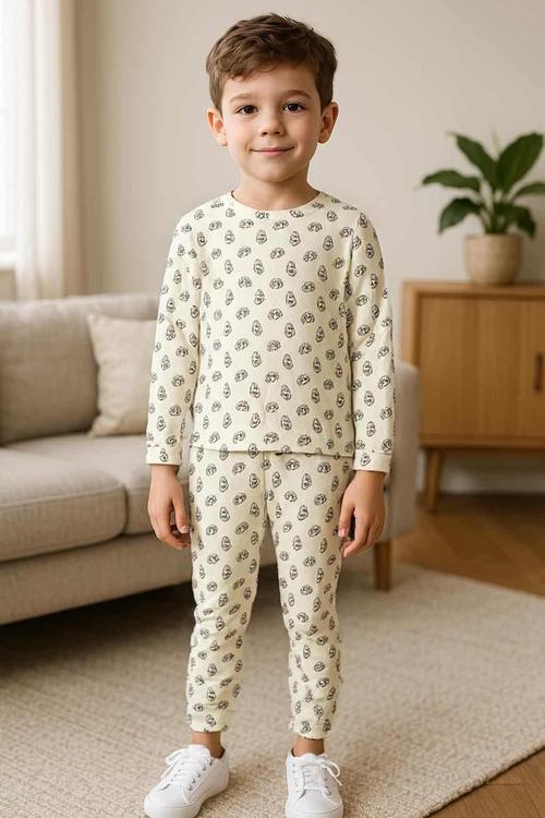 Royal Boys Sets Simba Boy Full Sleeves Pajama Sets- Yellow