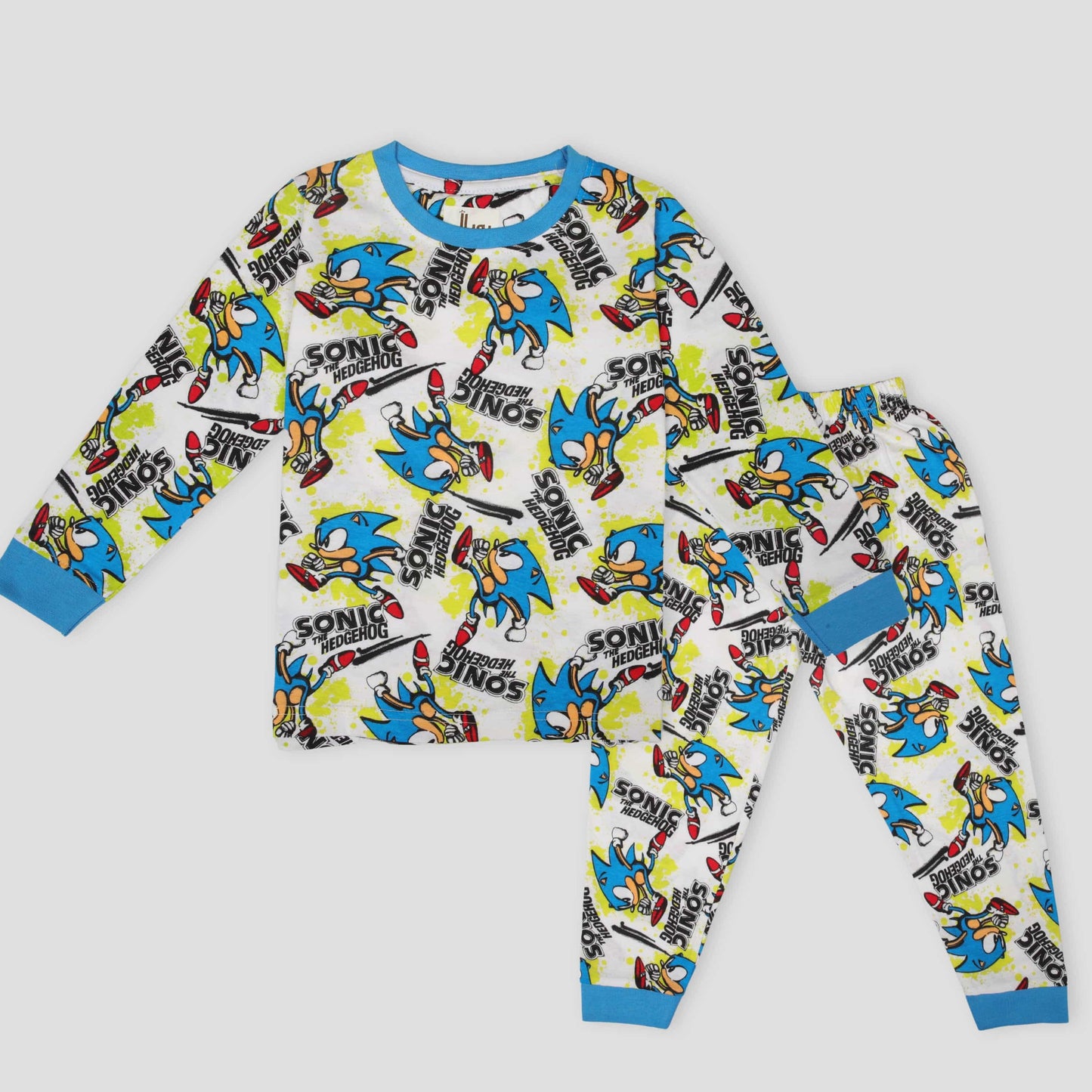 Royal Boys Sets Sonic Boys Full Sleeves Pajama Set - White