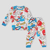 Royal Boys Sets Sonic Boys Full Sleeves Pajama Set - White