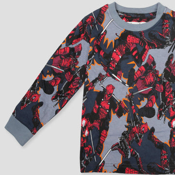 Royal Boys Sets Spiderman Boys Full Sleeves Pajama Set - Black