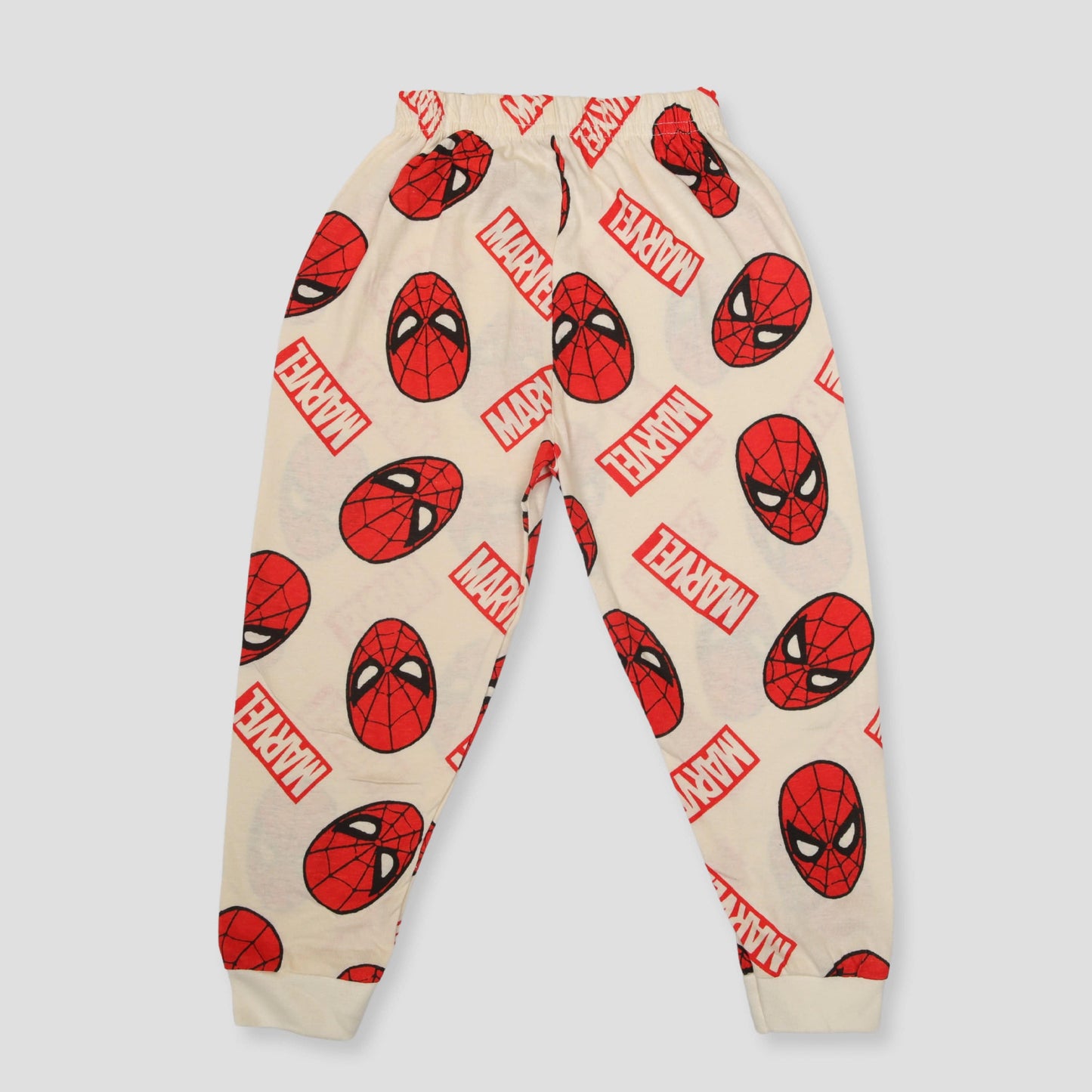 Royal Boys Sets Spiderman Boys Full Sleeves Pajama Set - Cream