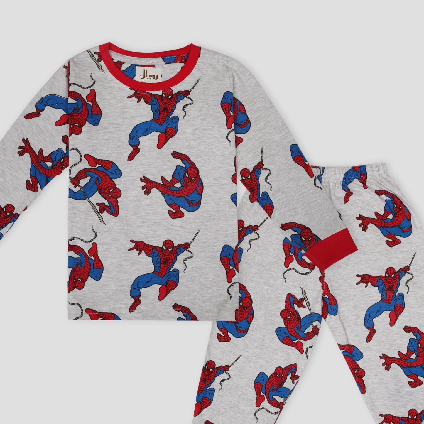 Royal Boys Sets Spiderman Boys Full Sleeves Pajama Set - Grey