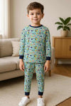 Royal Boys Sets Wall-E Boy Full Sleeves Pajama Sets- Aqua Blue