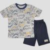 Royal Boys Short Sets Dinosaur Boys Shorts set - Grey