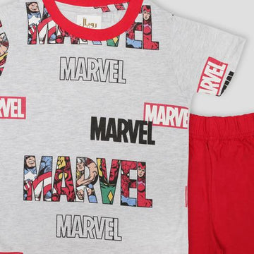Royal Boys Short Sets Marvel Boys Shorts Set - Grey-Red