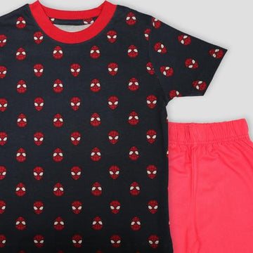 Royal Boys Short Sets Spiderman Boys Shorts Set - Black-Red