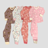 Royal Bundle Girls 2 yr Girls Full Sleeves Pajama Set - Pack of 4 - Size 2yr