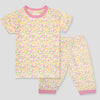 Royal Capri_Girls Bloom Dots Girls Capri Set - Yellow