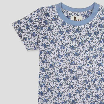 Royal Capri_Girls Ditsy Dasiy Girls Capri Set - Blue