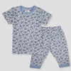 Royal Capri_Girls Ditsy Dasiy Girls Capri Set - Blue
