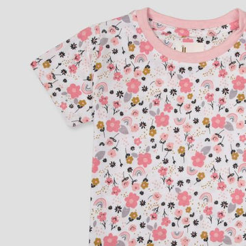 Royal Capri_Girls Floral Sprinkle Girls Capri Set - Pink