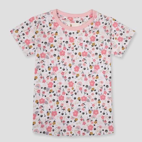 Royal Capri_Girls Floral Sprinkle Girls Capri Set - Pink
