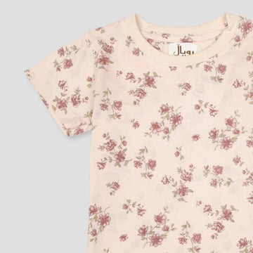 Royal Capri_Girls Flower Buds Girls Capri Set - Cream