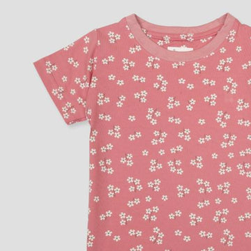Royal Capri_Girls Mini Florals Girls Capri Set - Pink