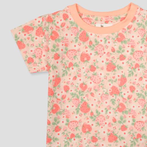 Royal Capri_Girls Strawberry Delight Girls Capri Set - Peach
